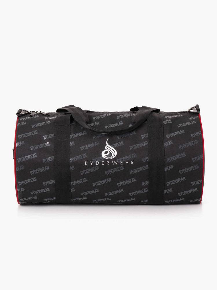 Ryderwear Men Bags Ryderwear Signature Duffle Men's Bags Black/Red | CA2529TV