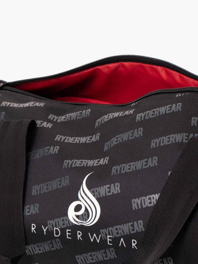 Ryderwear Men Bags Ryderwear Signature Duffle Men's Bags Black/Red | CA2529TV