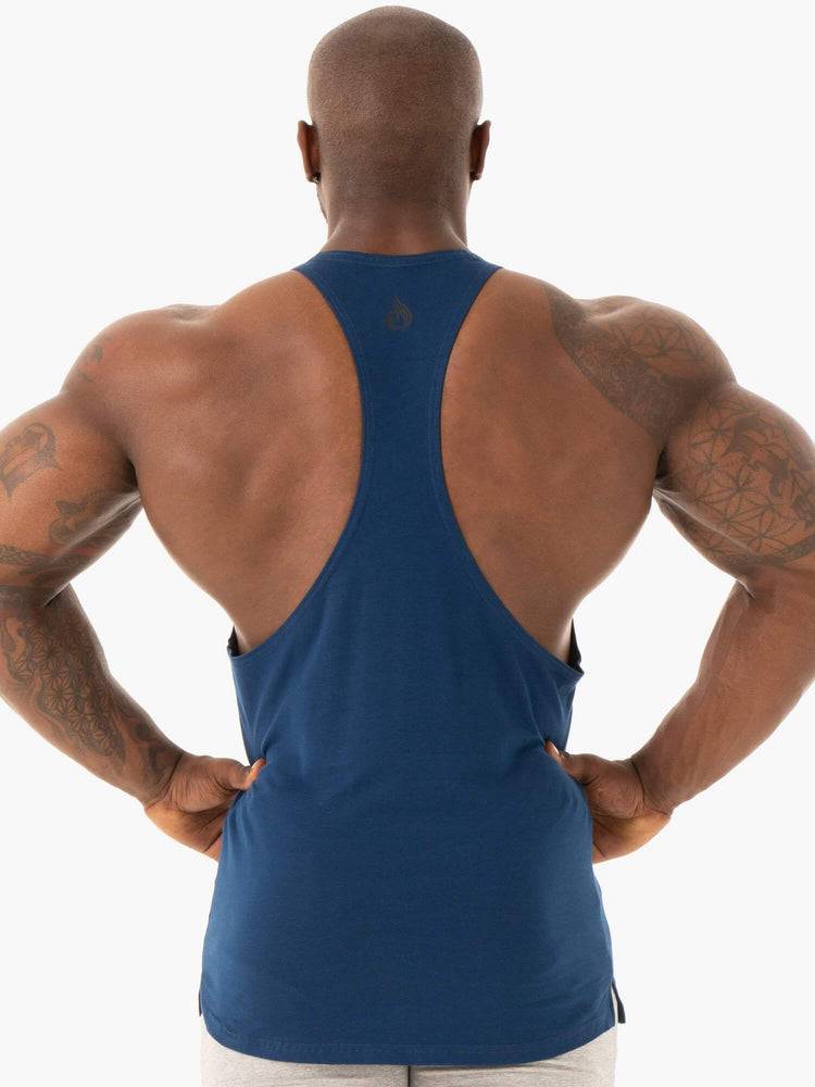 Ryderwear Men Gym Stringers Base Stringer T-Back Men's Gym Stringers Navy | CA2648OR