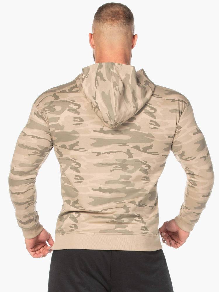 Ryderwear Men Hoodie Camo Pullover Men's Hoodie Tan Camo | CA2699AP