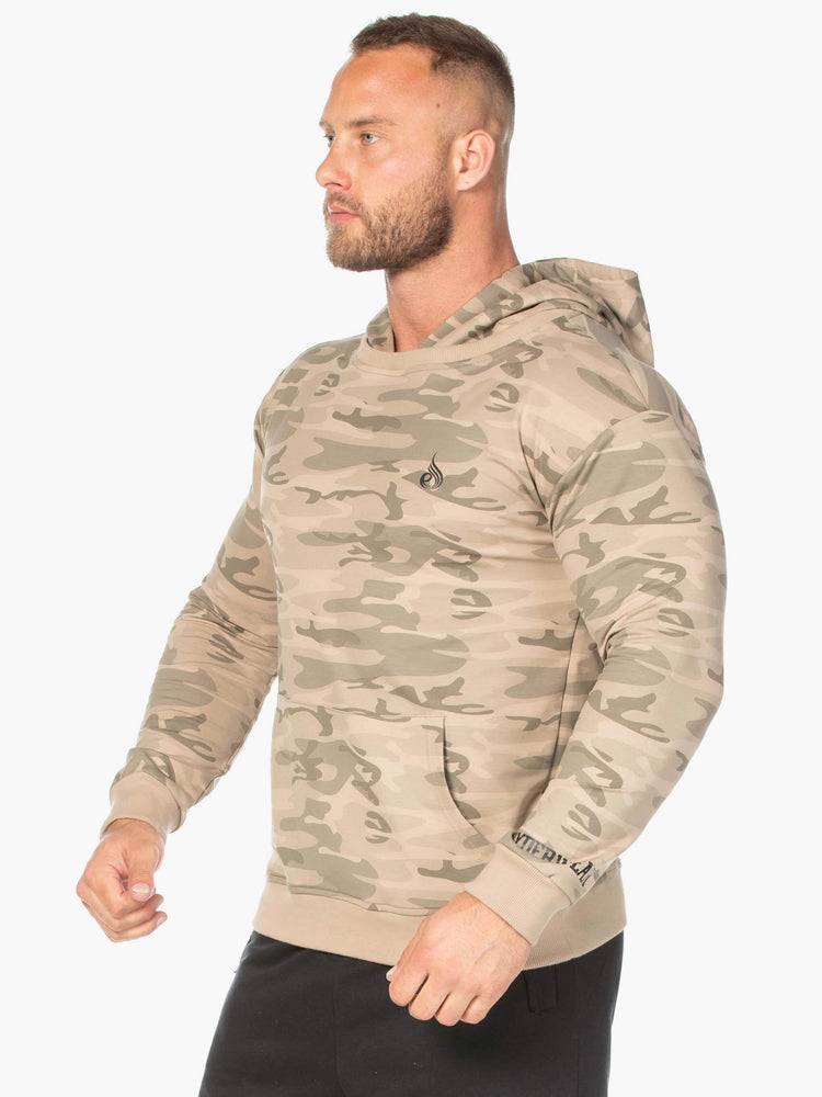 Ryderwear Men Hoodie Camo Pullover Men's Hoodie Tan Camo | CA2699AP