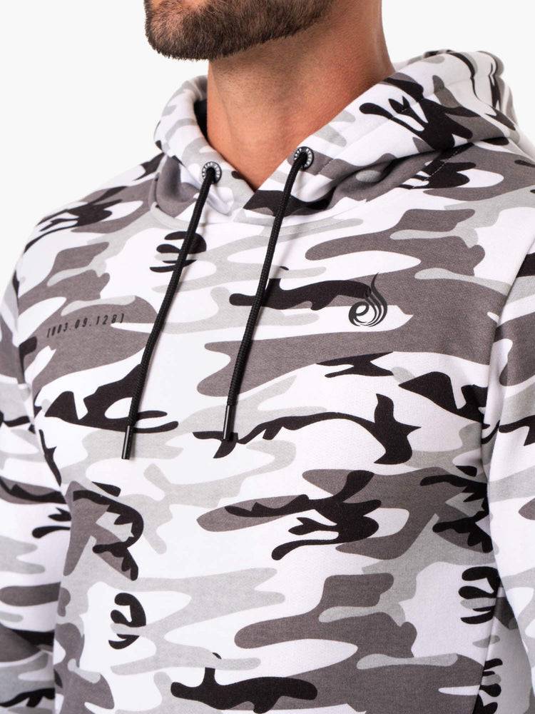 Ryderwear Men Hoodie Camo Tech Pullover Men's Hoodie Snow Camo | CA2695GL