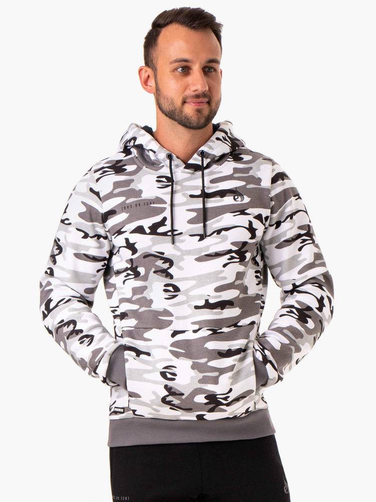 Ryderwear Men Hoodie Camo Tech Pullover Men's Hoodie Snow Camo | CA2695GL