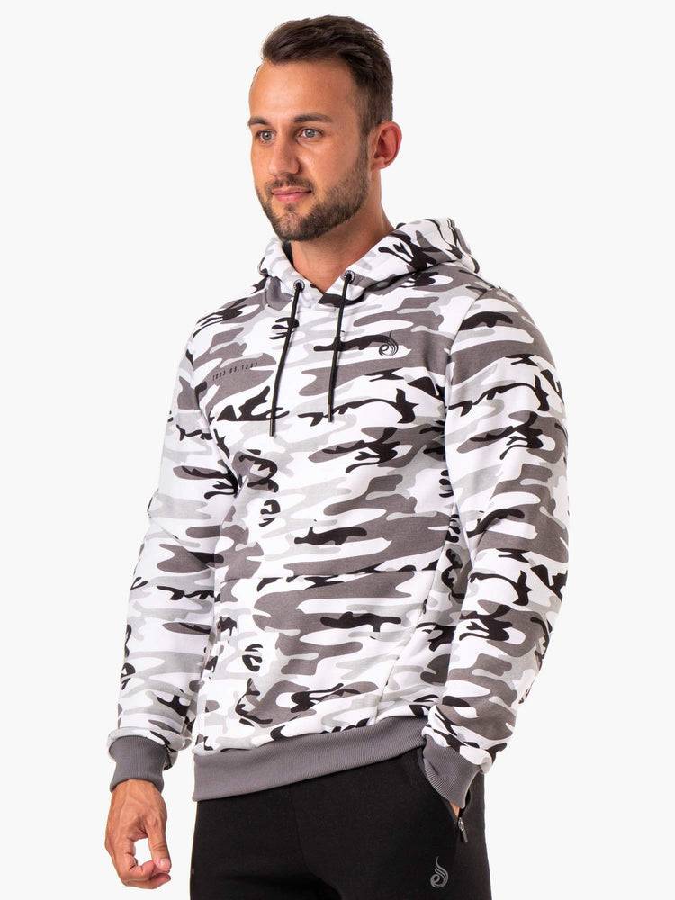 Ryderwear Men Hoodie Camo Tech Pullover Men\'s Hoodie Snow Camo | CA2695GL