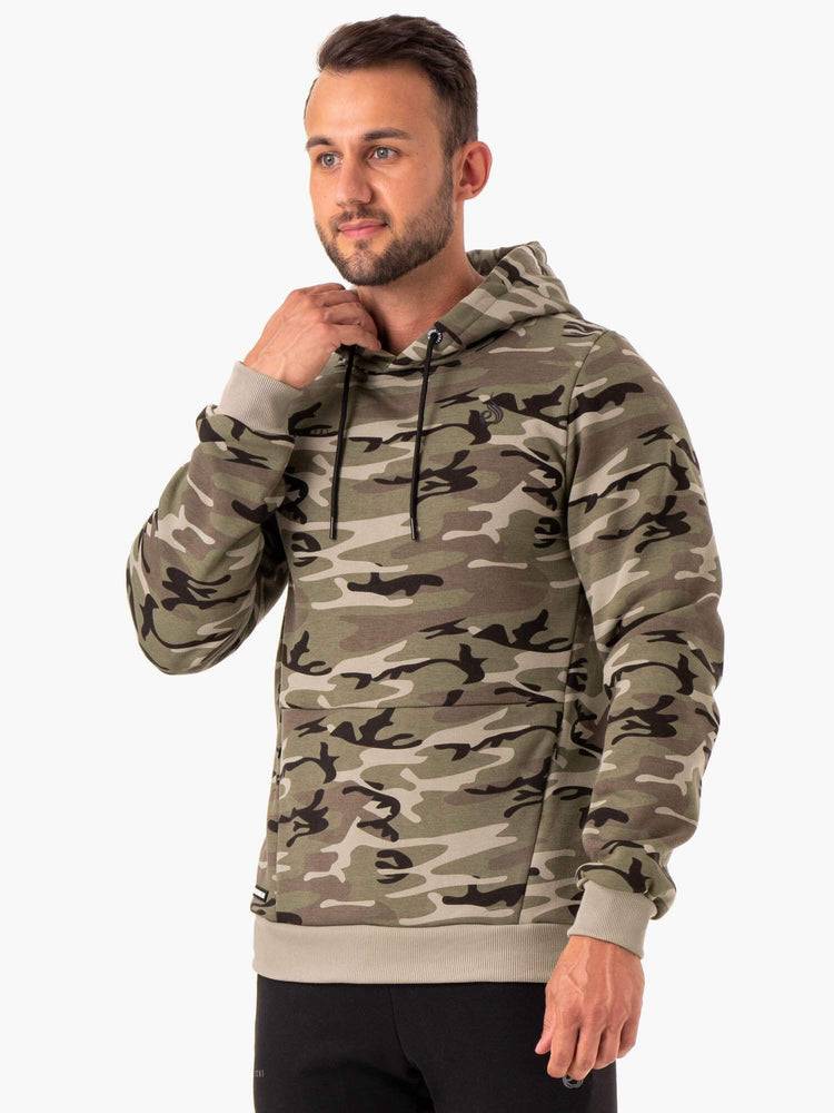 Ryderwear Men Hoodie Camo Tech Pullover Men's Hoodie Khaki Camo | CA2696FM