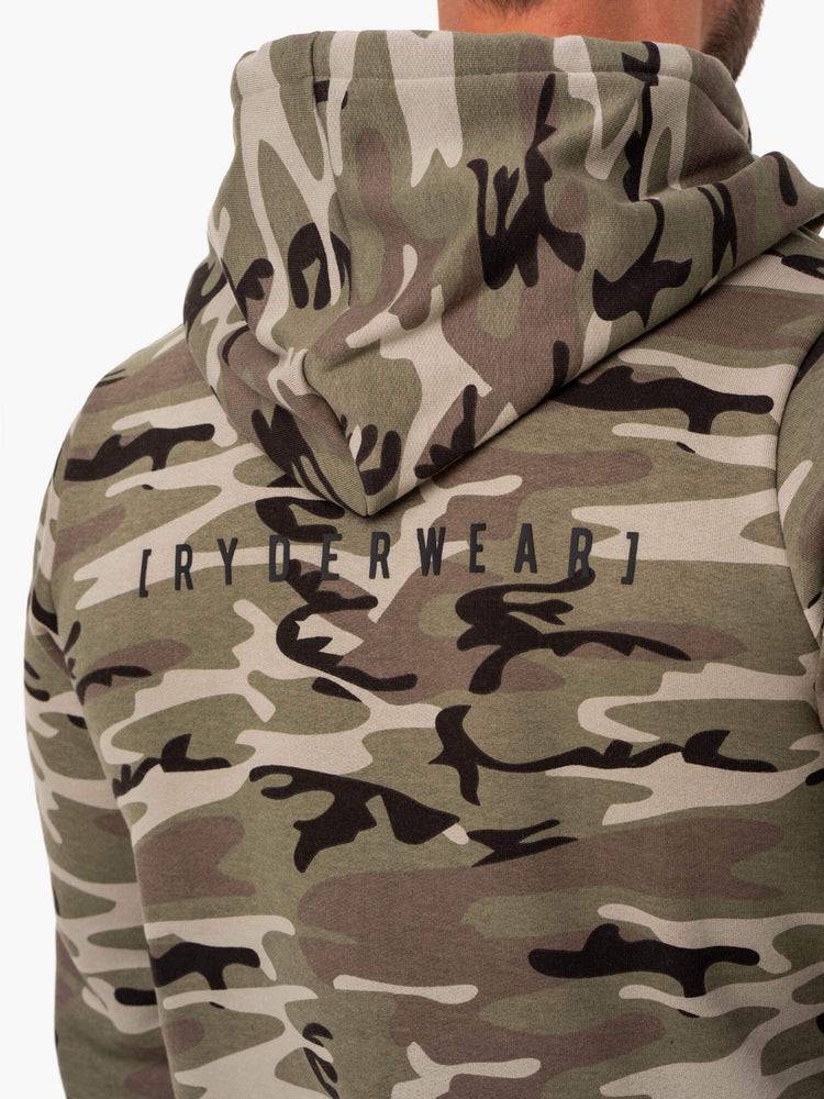 Ryderwear Men Hoodie Camo Tech Pullover Men's Hoodie Khaki Camo | CA2696FM