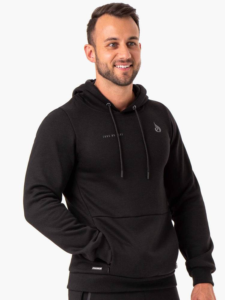 Ryderwear Men Hoodie Camo Tech Pullover Men's Hoodie Black | CA2697DN