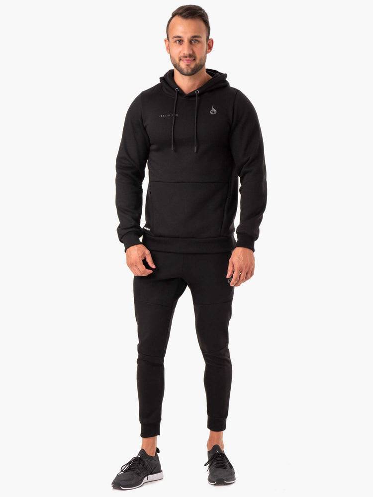 Ryderwear Men Hoodie Camo Tech Pullover Men's Hoodie Black | CA2697DN