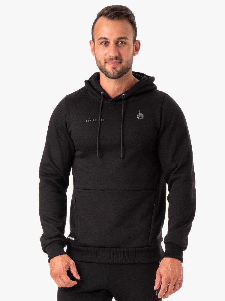 Ryderwear Men Hoodie Camo Tech Pullover Men\'s Hoodie Black | CA2697DN