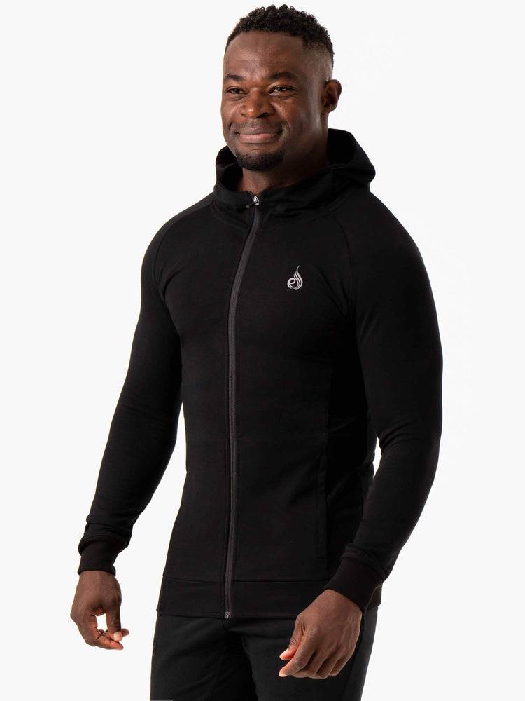 Ryderwear Men Hoodie Critical Zip Up Men's Hoodie Black | CA2694HK