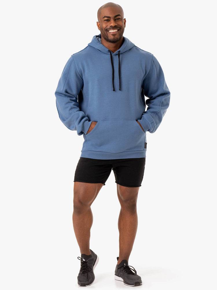 Ryderwear Men Hoodie Force Pullover Men's Hoodie Blue | CA2690LH