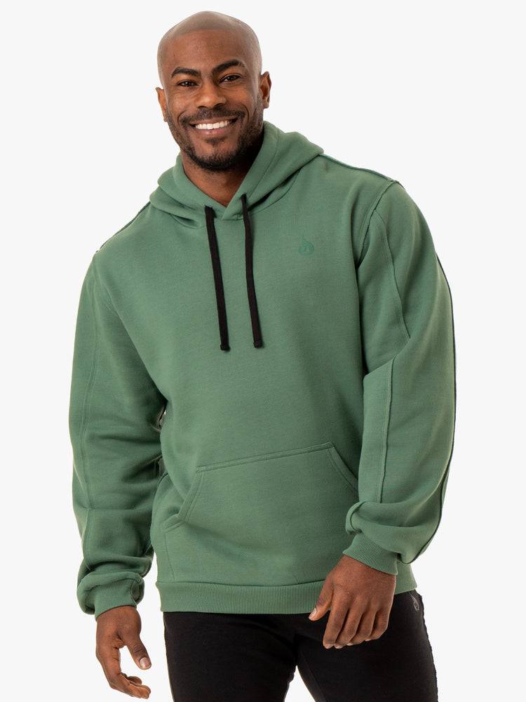 Ryderwear Men Hoodie Force Pullover Men\'s Hoodie Green | CA2691KI