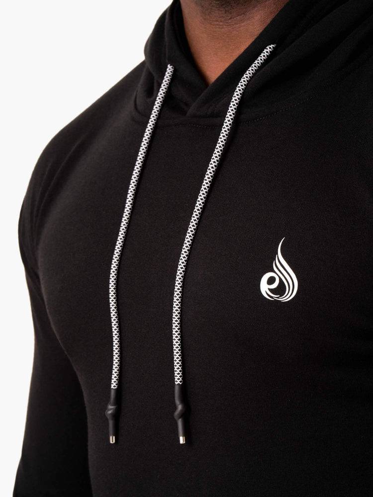 Ryderwear Men Hoodie Impact Pullover Men's Hoodie Black | CA2687CE