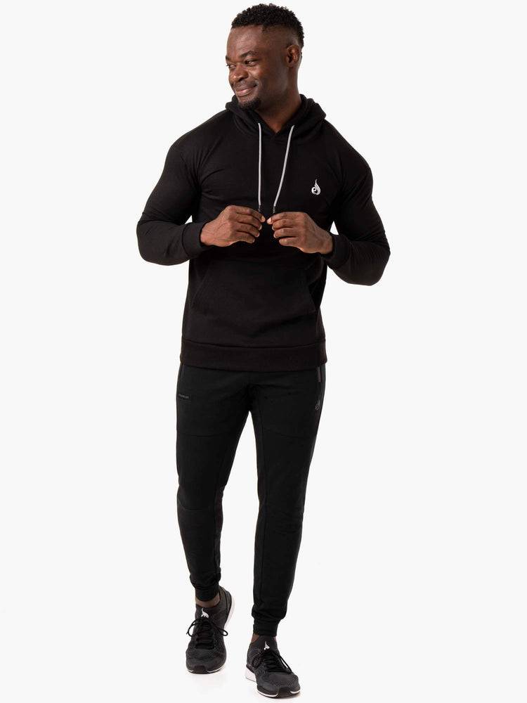 Ryderwear Men Hoodie Impact Pullover Men's Hoodie Black | CA2687CE