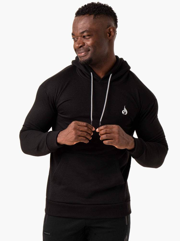 Ryderwear Men Hoodie Impact Pullover Men\'s Hoodie Black | CA2687CE