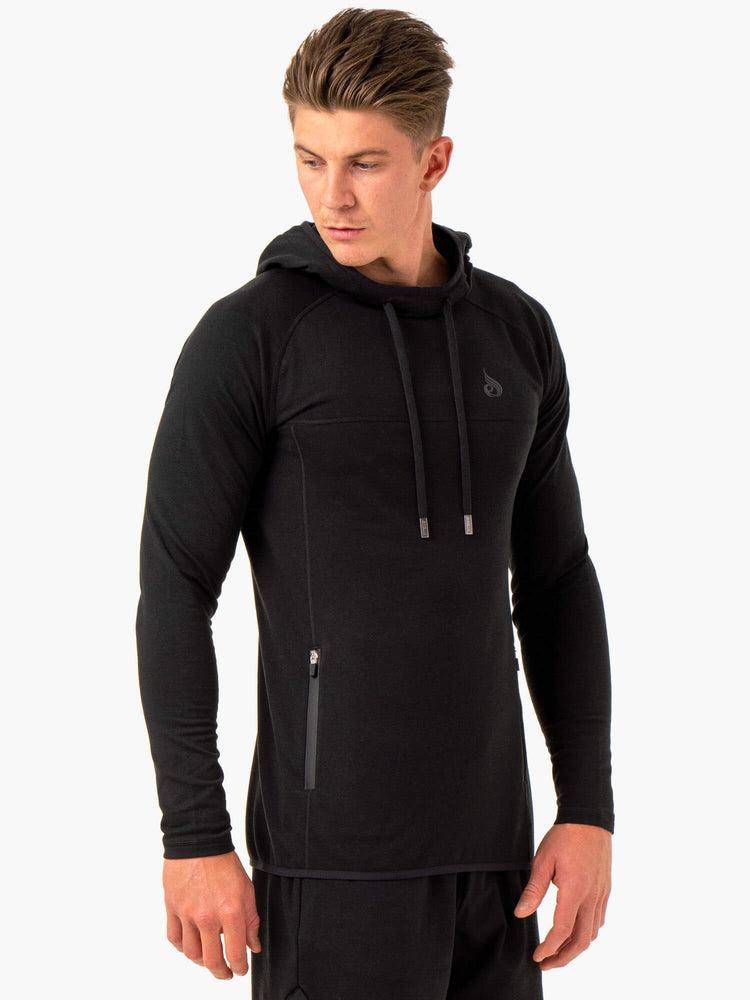 Ryderwear Men Hoodie Optimal Pullover Men's Hoodie Black | CA2686VD