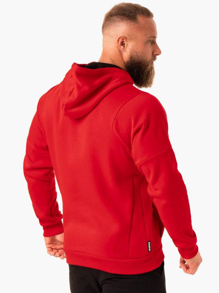 Ryderwear Men Hoodie RWXKG Fleece Men's Hoodie Red | CA2663ZG