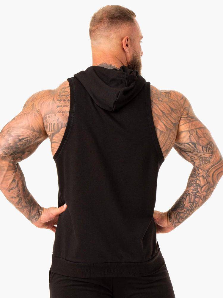 Ryderwear Men Hoodie RWXKG Sleeveless Men's Hoodie Black | CA2662XF