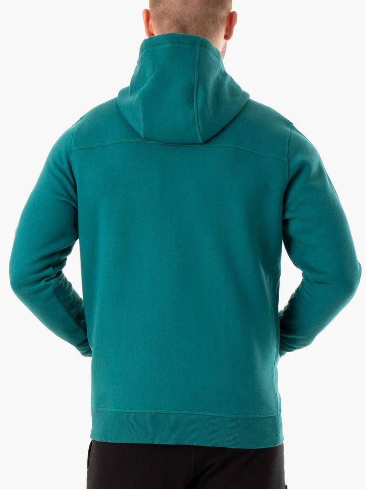 Ryderwear Men Hoodie Recharge Zip Up Men's Hoodie Teal | CA2675IS