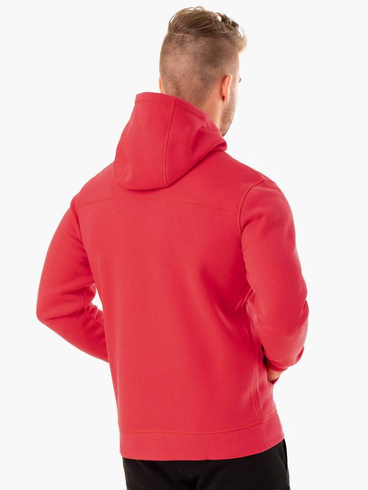 Ryderwear Men Hoodie Recharge Zip Up Men's Hoodie Red | CA2677YU