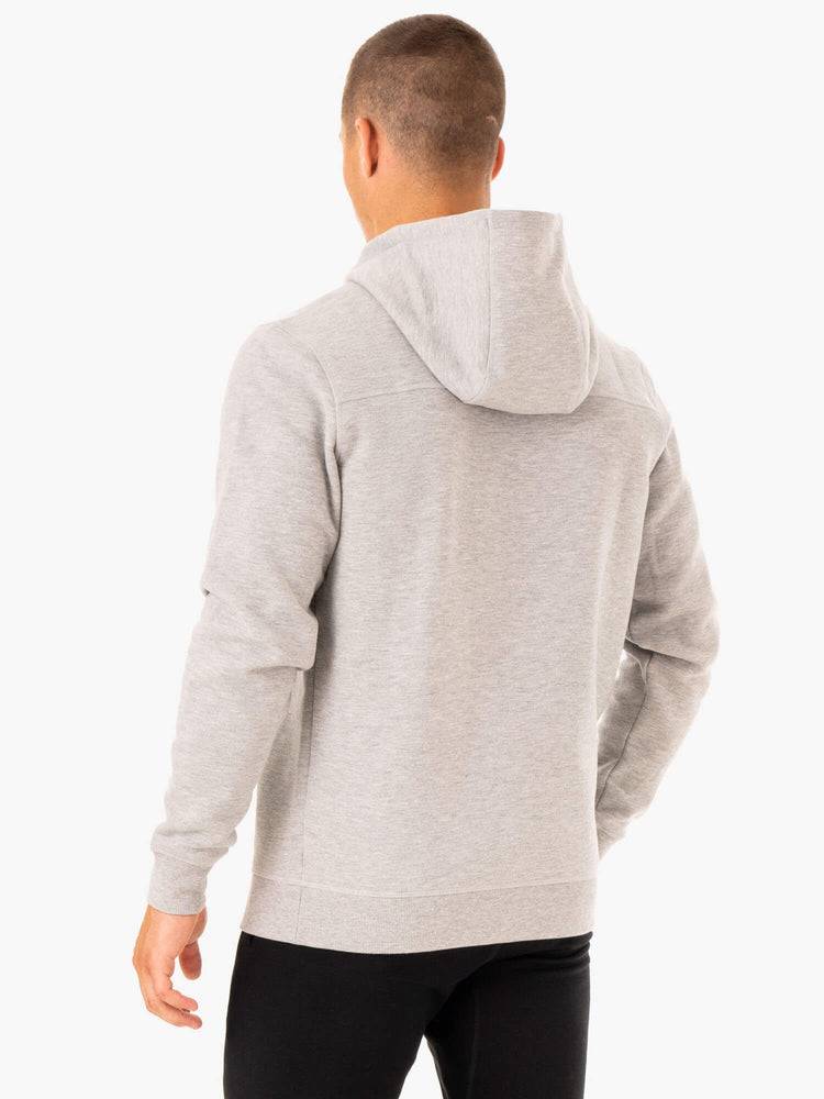 Ryderwear Men Hoodie Recharge Zip Up Men's Hoodie Grey Marl | CA2679RW