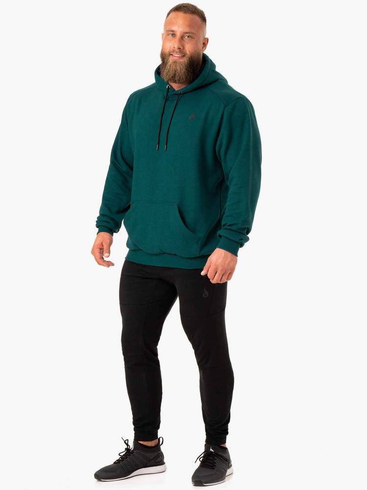 Ryderwear Men Hoodie Reset Pullover Men's Hoodie Emerald | CA2671SO