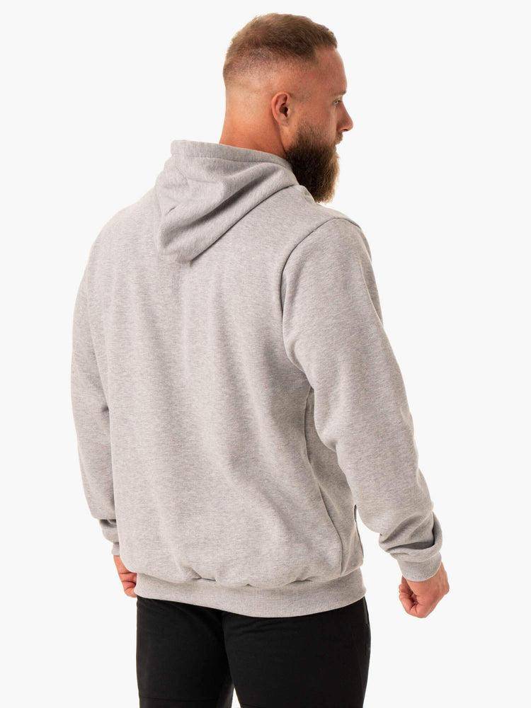 Ryderwear Men Hoodie Reset Pullover Men's Hoodie Grey Marl | CA2673PQ