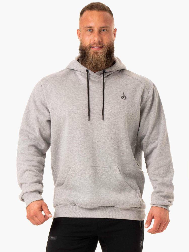 Ryderwear Men Hoodie Reset Pullover Men's Hoodie Grey Marl | CA2673PQ