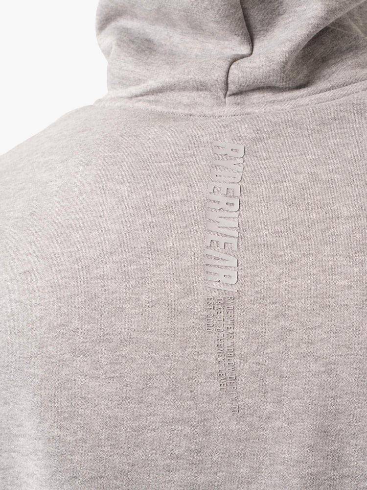 Ryderwear Men Hoodie Reset Pullover Men's Hoodie Grey Marl | CA2673PQ