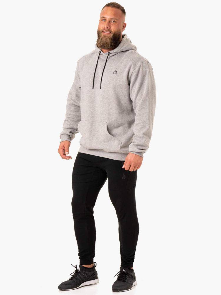 Ryderwear Men Hoodie Reset Pullover Men's Hoodie Grey Marl | CA2673PQ