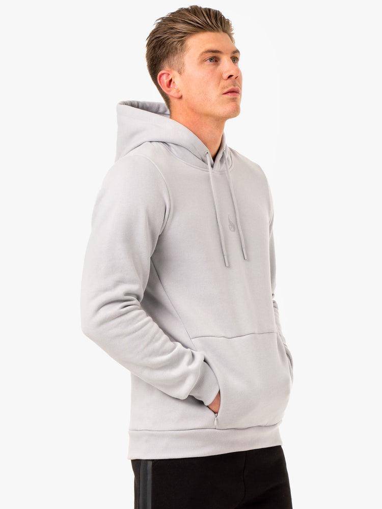 Ryderwear Men Hoodie Restore Pullover Men's Hoodie Snow Grey | CA2665KI