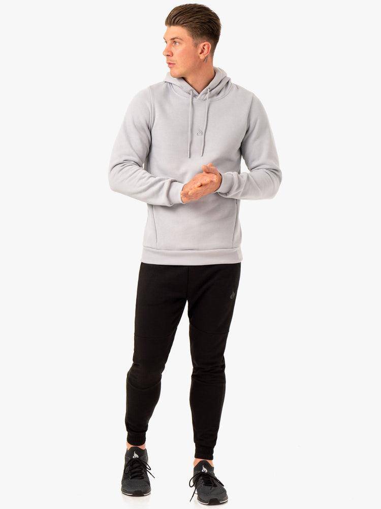 Ryderwear Men Hoodie Restore Pullover Men's Hoodie Snow Grey | CA2665KI