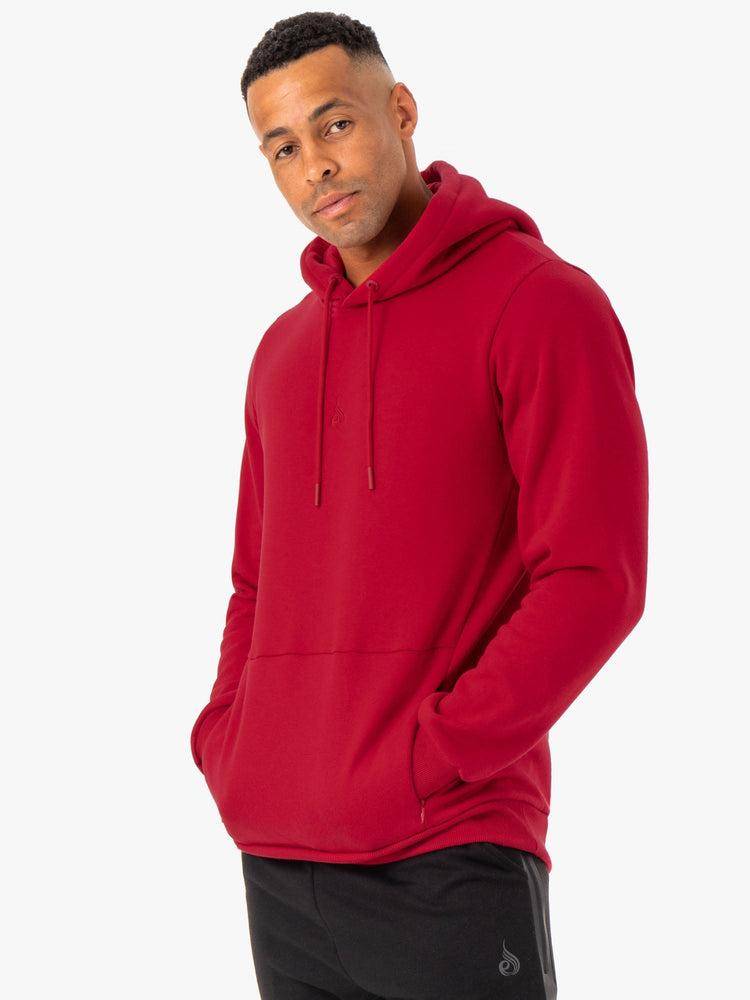 Ryderwear Men Hoodie Restore Pullover Men's Hoodie Burgundy | CA2666JJ