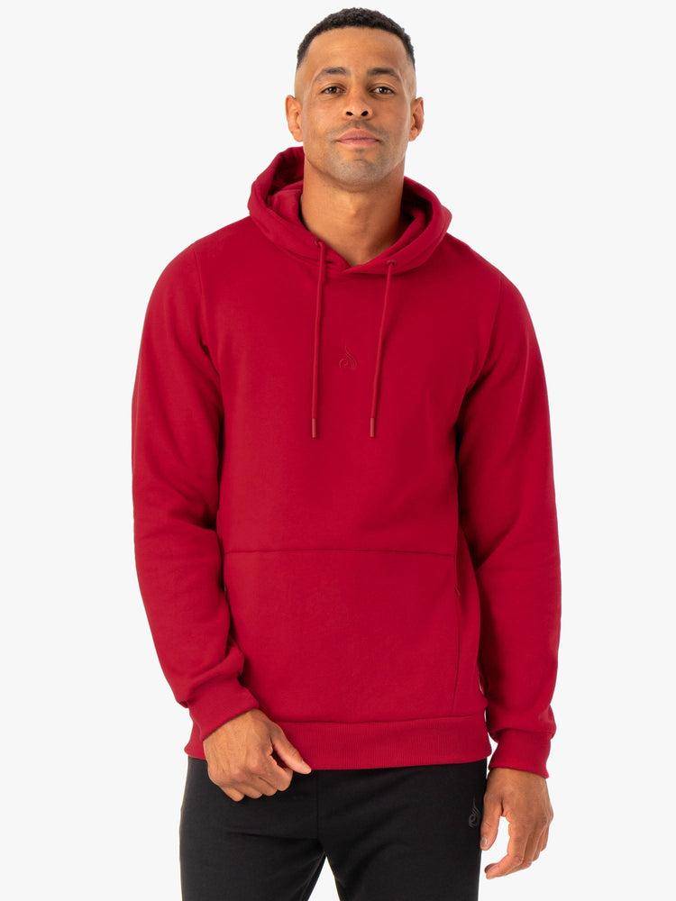 Ryderwear Men Hoodie Restore Pullover Men\'s Hoodie Burgundy | CA2666JJ