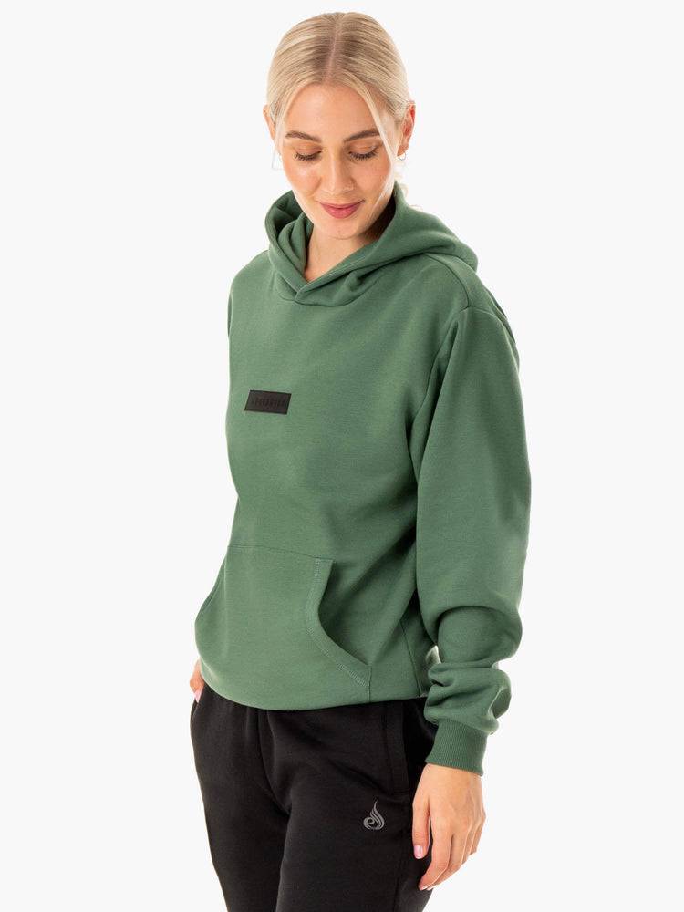 Ryderwear Men Hoodie Unisex Pullover Men's Hoodie Forest Green | CA2658NB