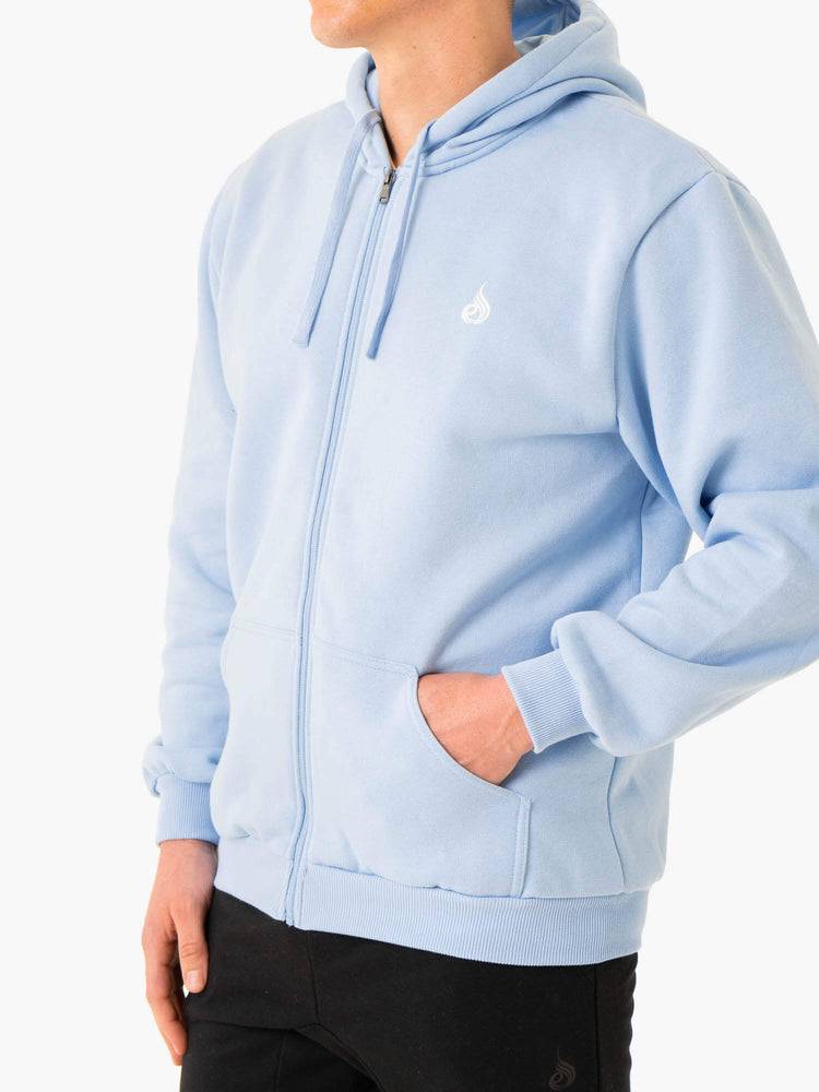 Ryderwear Men Jackets Essential Zip Up Men's Jackets Sky Blue | CA2719OR