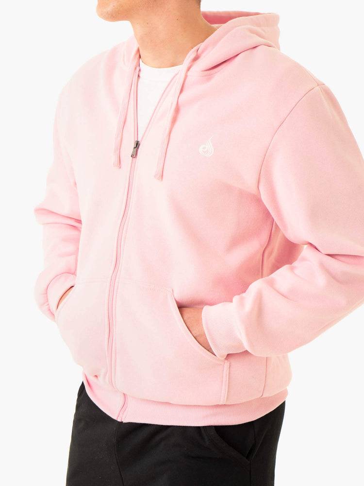 Ryderwear Men Jackets Essential Zip Up Men's Jackets Pink | CA2720IS