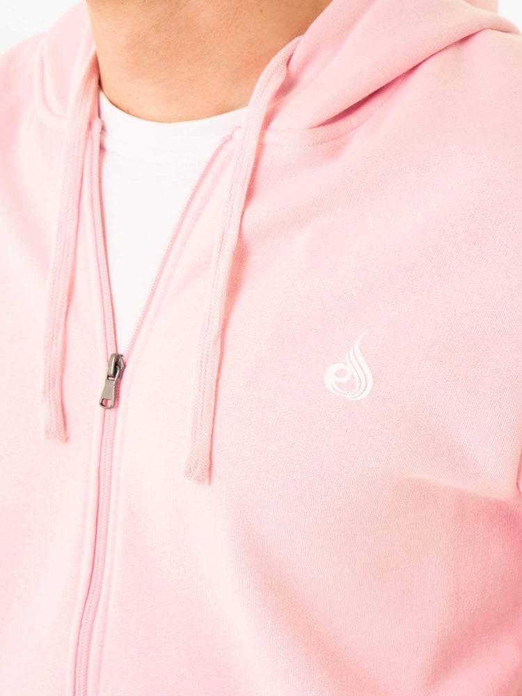 Ryderwear Men Jackets Essential Zip Up Men's Jackets Pink | CA2720IS