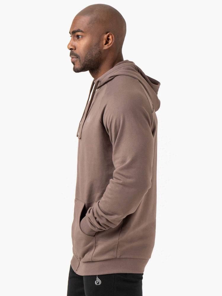 Ryderwear Men Jackets Pursuit Zip Up Hoodie Men's Jackets Taupe | CA2707EX