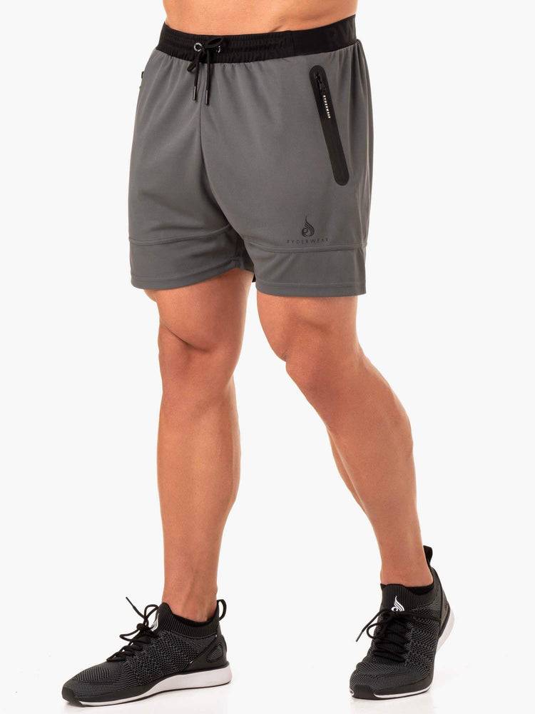 Ryderwear Men Shorts Action Mesh Men\'s Shorts Charcoal | CA2812DN