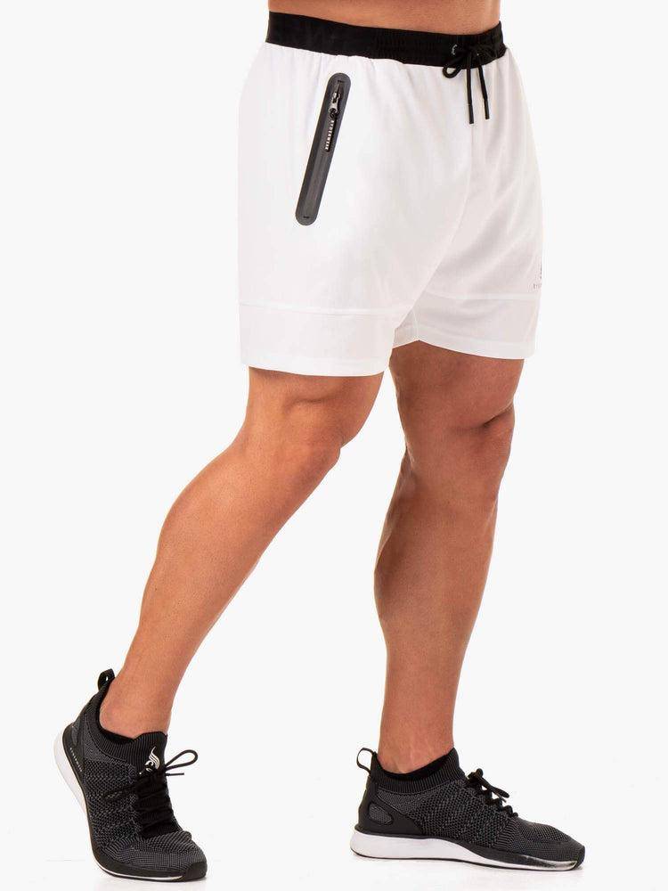 Ryderwear Men Shorts Action Mesh Men's Shorts White | CA2813SO