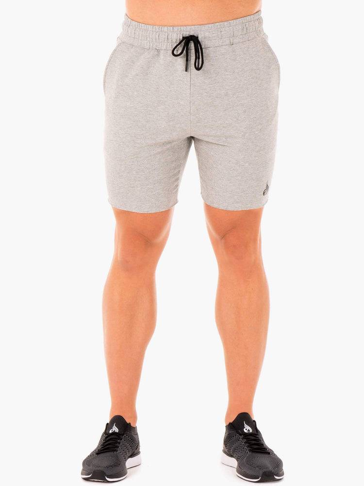 Ryderwear Men Shorts Base Gym Men\'s Shorts Grey Marl | CA2801BC