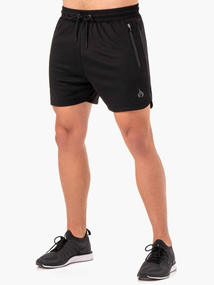 Ryderwear Men Shorts Camo Tech Mesh Training Men\'s Shorts Black | CA2796EX