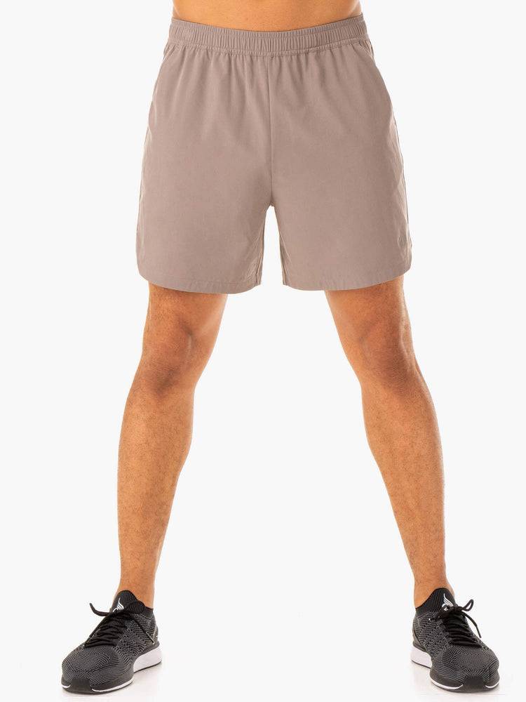 Ryderwear Men Shorts Division Training Men\'s Shorts Taupe | CA2793YU