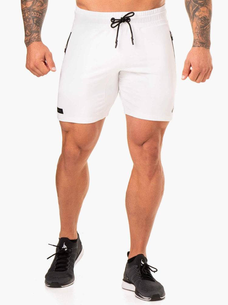 Ryderwear Men Shorts Endurance Track Men\'s Shorts White | CA2792UT