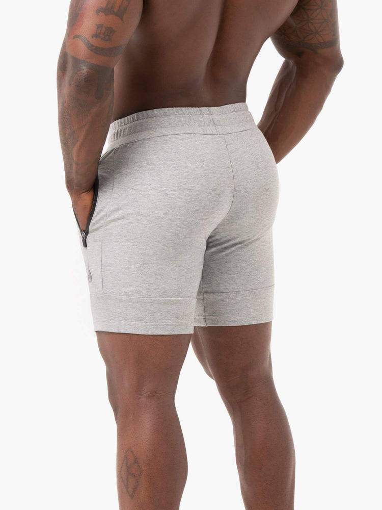 Ryderwear Men Shorts Energy Track Men's Shorts Grey Marl | CA2789PQ