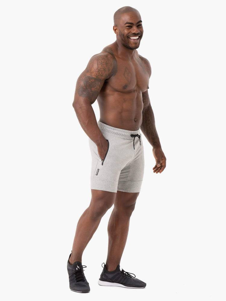 Ryderwear Men Shorts Energy Track Men's Shorts Grey Marl | CA2789PQ