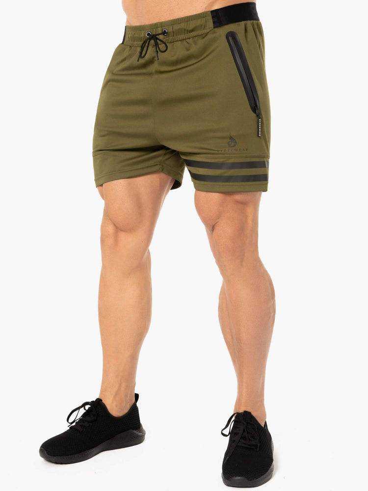 Ryderwear Men Shorts Evo Training Men's Shorts Khaki | CA2786DN