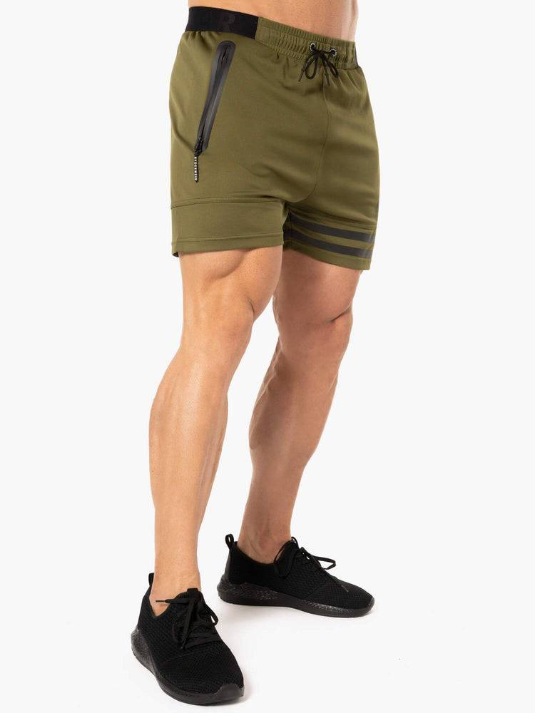 Ryderwear Men Shorts Evo Training Men's Shorts Khaki | CA2786DN