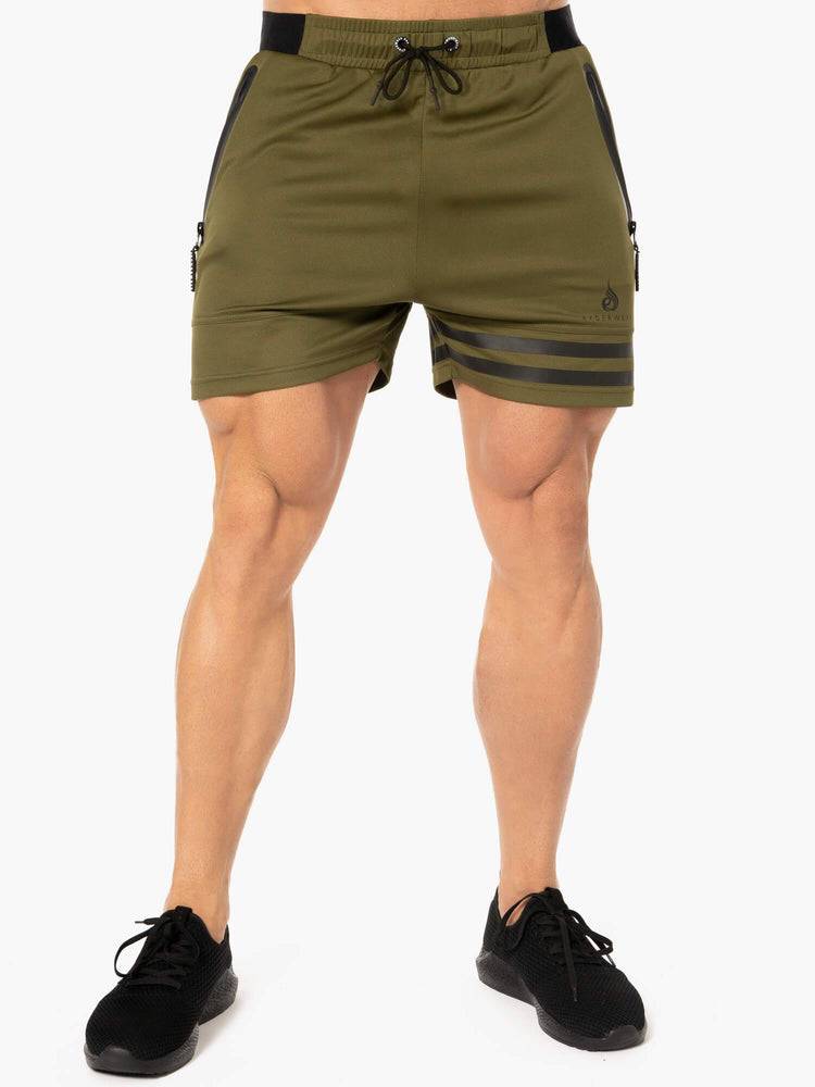 Ryderwear Men Shorts Evo Training Men\'s Shorts Khaki | CA2786DN